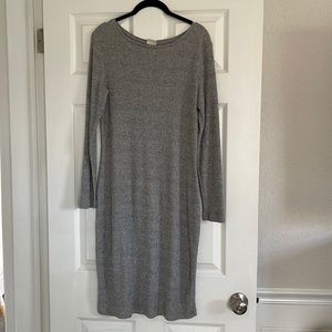 Midi Ribbed Sweater Dress